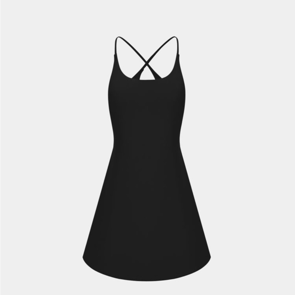 HALARA Everyday Cloudful Fabric Backless 2-in-1 Flare Workout Dress-Wannabe